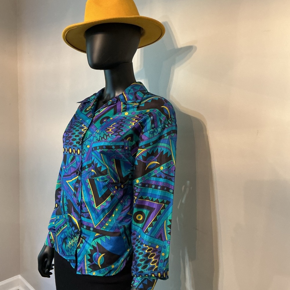 Colorful Geometric Blouse